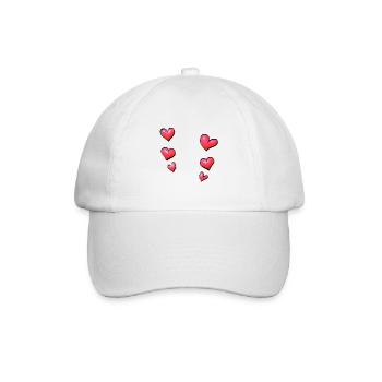 Symbole de cœur amour motif de cœur rose - Casquette classique - blanc/blanc - Devant