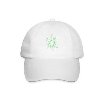 Leaf Symbol Nature Green Pattern Leaves Circle - Baseball Cap - white/white - Front