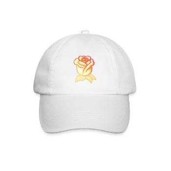 Fleur de plante dorée Rose Paillettes - Casquette classique - blanc/blanc - Devant