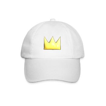 goldene krone cartoon symbol form - Baseballkappe - Weiß/Weiß - Vorne