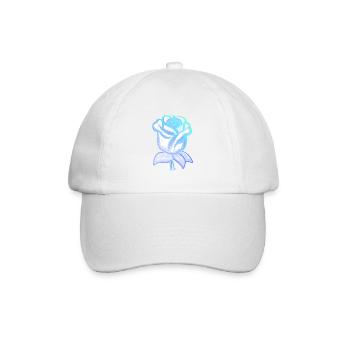 Fleur de rose bleu - Casquette classique - blanc/blanc - Devant