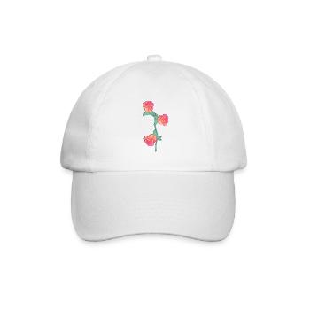 Plante Rouge Fleur Rose Naturelle - Casquette classique - blanc/blanc - Devant