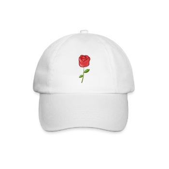 Symbole de plante à fleur rouge Rose - Casquette classique - blanc/blanc - Devant