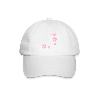 rosa blumen muster form pflanze - Baseballkappe - Weiß/Weiß - Vorne