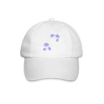 Pattern purple flower plants - Baseball Cap - white/white - Front