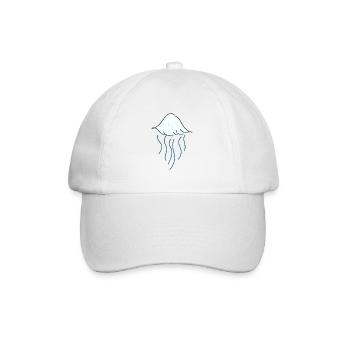 Jellyfish symbol sea animal blue - Baseball Cap - white/white - Front
