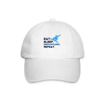 Manger Dormir Snowboard Répéter - Casquette classique - blanc/blanc - Devant
