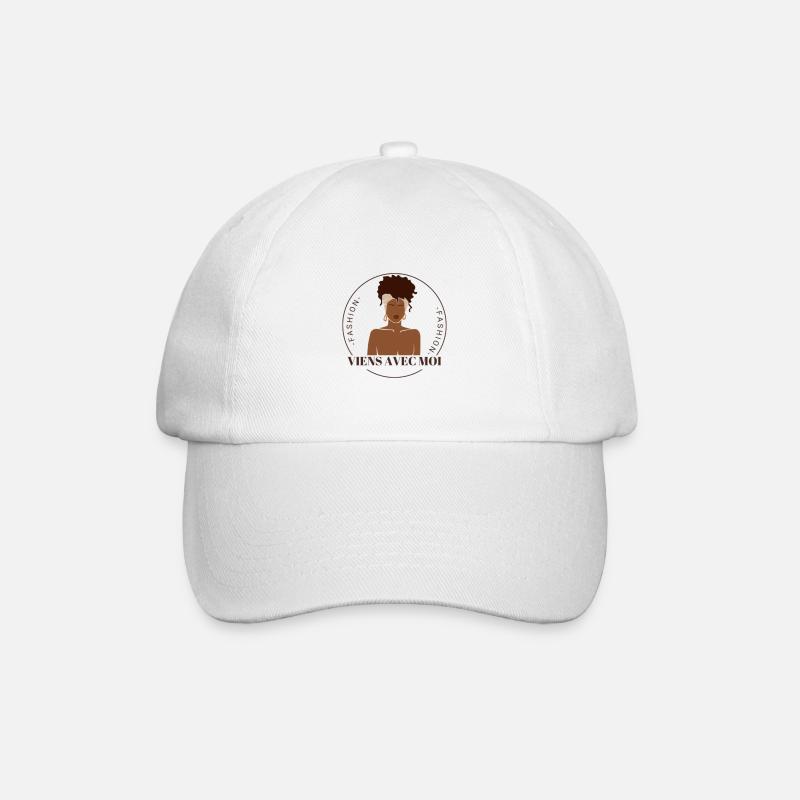 VIENS AVEC MOI - Baseball Cap - white/white