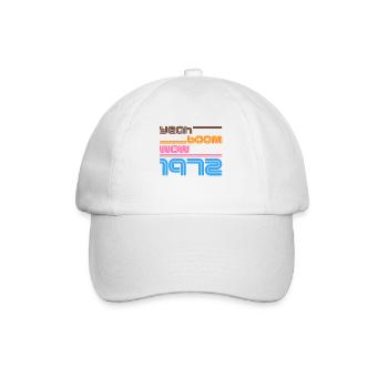 1972 Retro oui Boom Wow 1972 - Votre style rétro - Casquette classique - blanc/blanc - Devant
