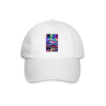 psychedelic glitch of pixels - Casquette classique - blanc/blanc - Devant