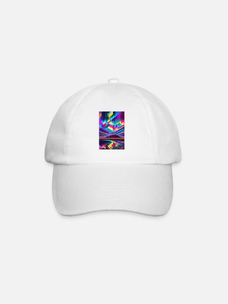 psychedelic glitch of pixels - Casquette classique - blanc/blanc