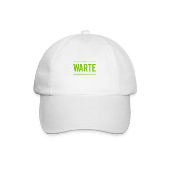 hör auf - Baseballkappe - Weiß/Weiß - Vorne