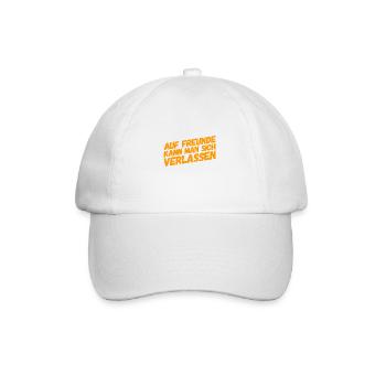 Freunde sind genial - Baseballkappe - Weiß/Weiß - Vorne