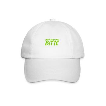 zurückbleiben bitte - Baseballkappe - Weiß/Weiß - Vorne