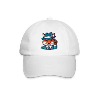 Mafioso Fuchs - Baseballkappe - Weiß/Weiß - Vorne