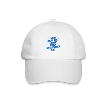 mein Bart ist wild - Baseballkappe - Weiß/Weiß - Vorne
