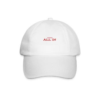 ich gehe all in - Baseballkappe - Weiß/Weiß - Vorne