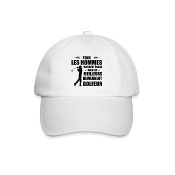 Ebenso bessere Männer werden Golfer - Baseballkappe - Weiß/Weiß - Vorne