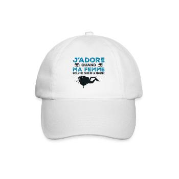 Jadore Quand Ma Femme Me Laisse Faire De La Plongé - Casquette classique - blanc/blanc - Devant