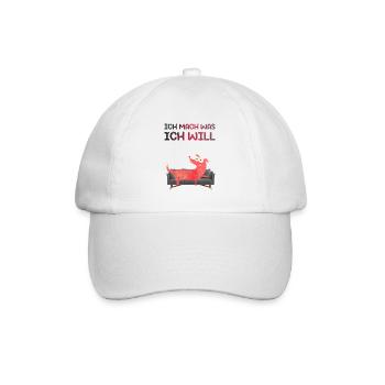ich mach was ich will - Baseballkappe - Weiß/Weiß - Vorne