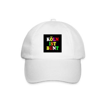 Köln ist bunt - Baseballkappe - Weiß/Weiß - Vorne