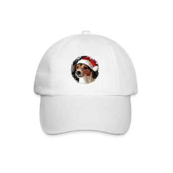 Santa Claus Dog - Baseball Cap - white/white - Front