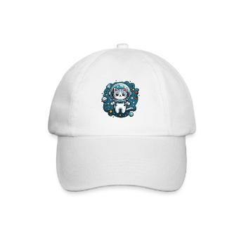 Petit chat mignon comme astronaute astronaute - Casquette classique - blanc/blanc - Devant