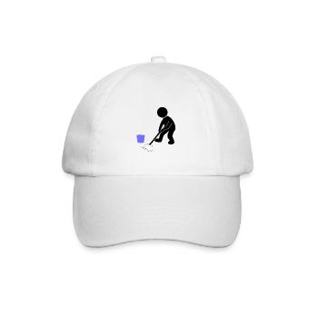 Cleaning cleaning man wiping - Baseball Cap - white/white - Front
