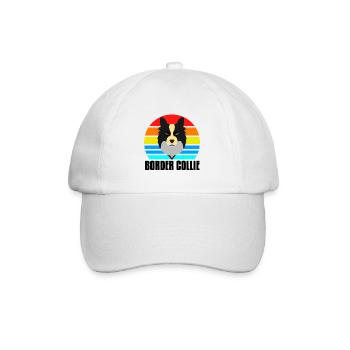 Border Collie - Baseballkappe - Weiß/Weiß - Vorne