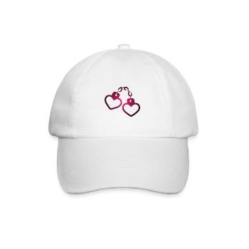 Handcuff heart - Baseball Cap - white/white - Front