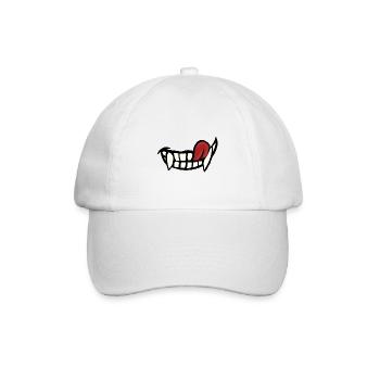 Vampire smile grimaces comic - Baseball Cap - white/white - Front