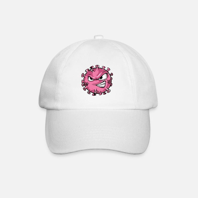 virus - Baseball Cap - white/white