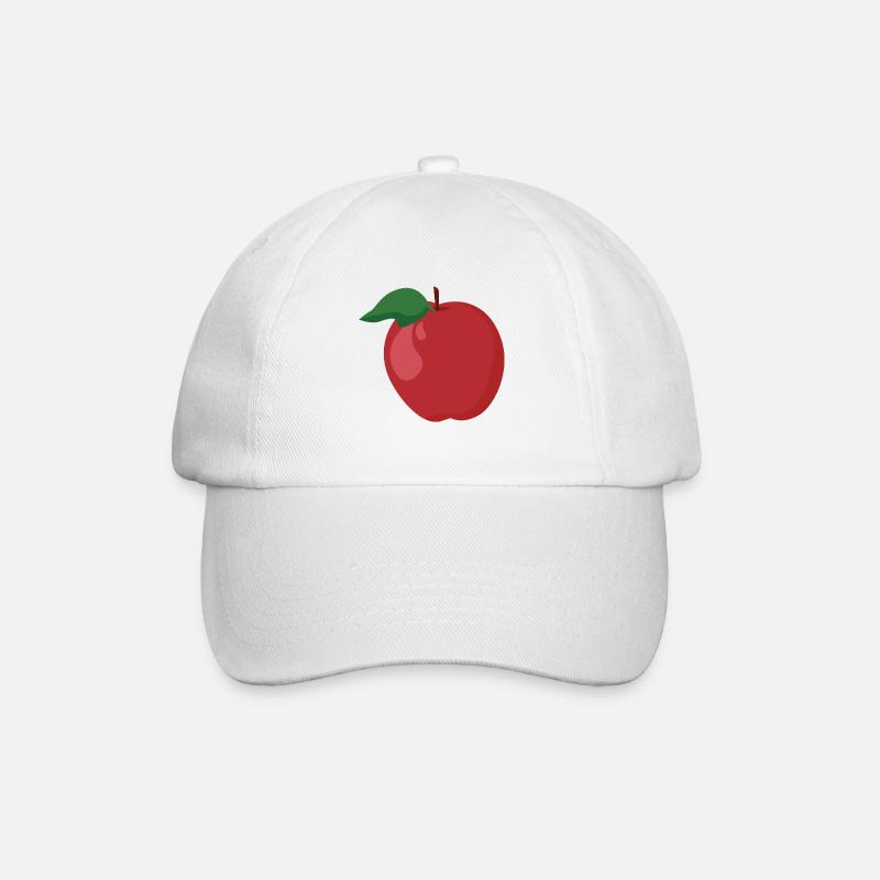 Apple - Baseball Cap - white/white