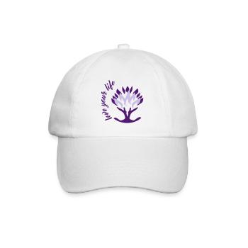 Love Your Life, tree of life, tree, life - Baseball Cap - white/white - Front