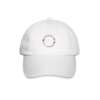 Douce couronne de fleurs, personnalisable - Casquette classique - blanc/blanc - Devant