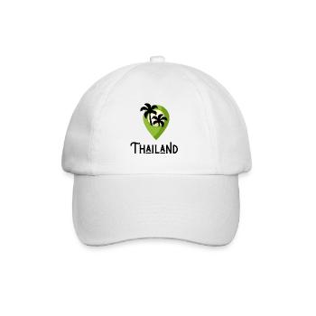 Thailand T-Shirts & Hoodies Geschenk Asien-Fans - Baseballkappe - Weiß/Weiß - Vorne