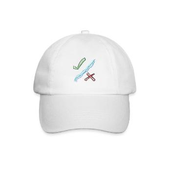 Richtig Falsch - Baseballkappe - Weiß/Weiß - Vorne