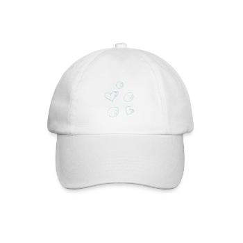 Le savon fait des bulles de cœur - Casquette classique - blanc/blanc - Devant