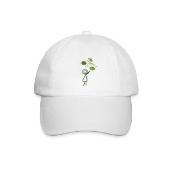 leaves wind leaf nature conservation nature green - Baseball Cap - white/white - Front