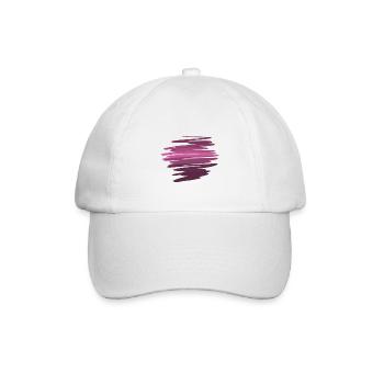 colors pink line gradient stroke - Baseball Cap - white/white - Front