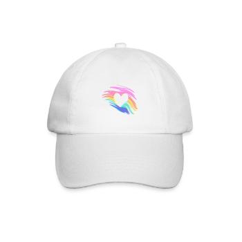 colors symbol heart love effect - Baseball Cap - white/white - Front