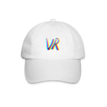 vr 3d effect virtual reality gaming gambling - Baseball Cap - white/white - Front