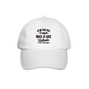 Pas Parfaite Mais Je Suis Nathalie - Casquette classique - blanc/blanc - Devant