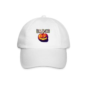 glühender halloween Kürbis - Baseballkappe - Weiß/Weiß - Vorne