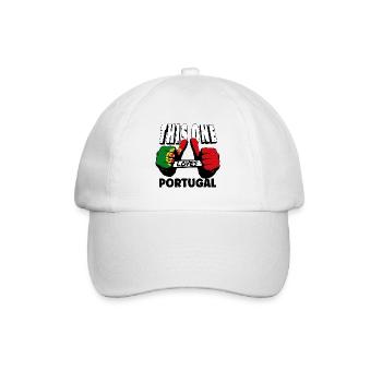 Portugal Flag Used Look Portuguese Flag - Baseball Cap - white/white - Front