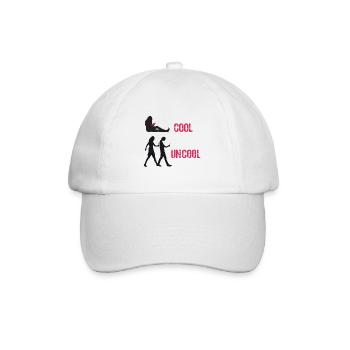 Book cool, Smartphone uncool - Baseball Cap - white/white - Front