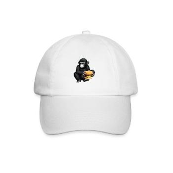 Gorilla aime les cheeseburgers - Casquette classique - blanc/blanc - Devant