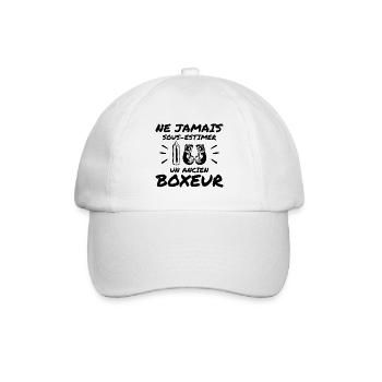 Never underestimate a former boxer with a sense of humor and sport - Baseball Cap - white/white - Front