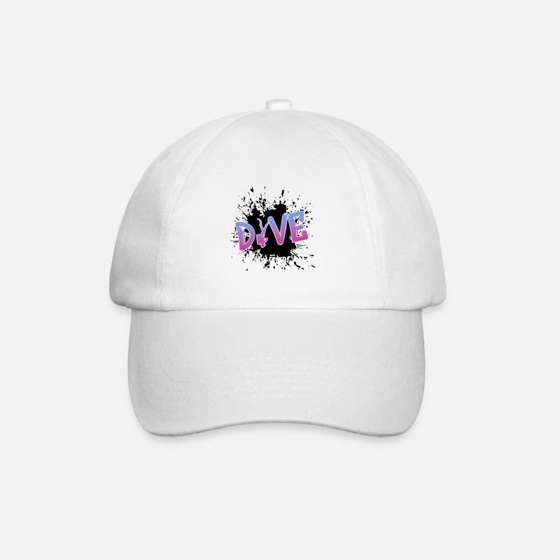 tauchen dive diver - Baseballkappe - Weiß/Weiß