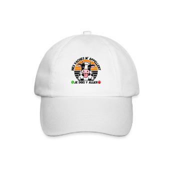 My cows call me humor farmer gift - Baseball Cap - white/white - Front